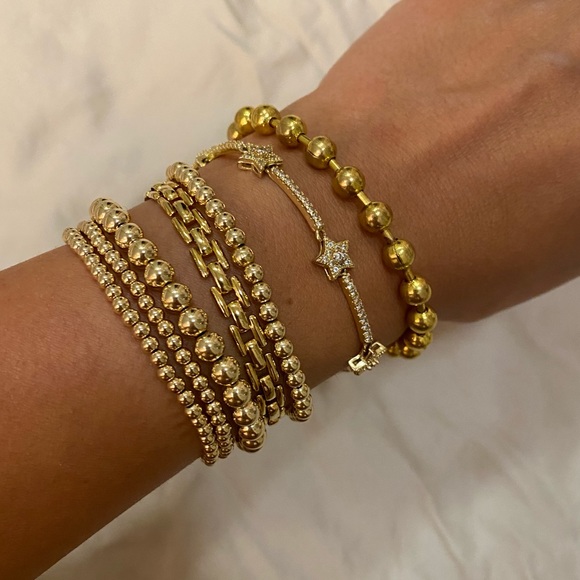 Vanessa Mooney Jewelry - Gold Ball Chain vintage Bracelet